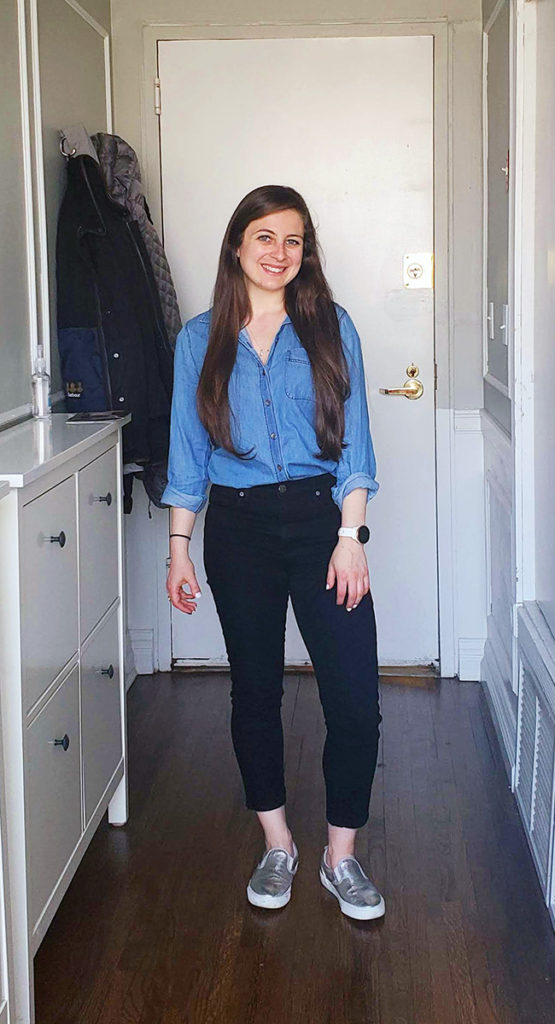 Chambray Shirt and Black Jeans