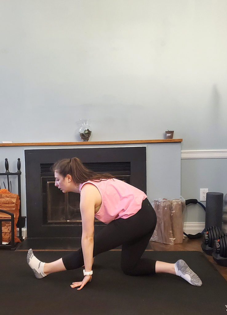 Half Split post run stretches