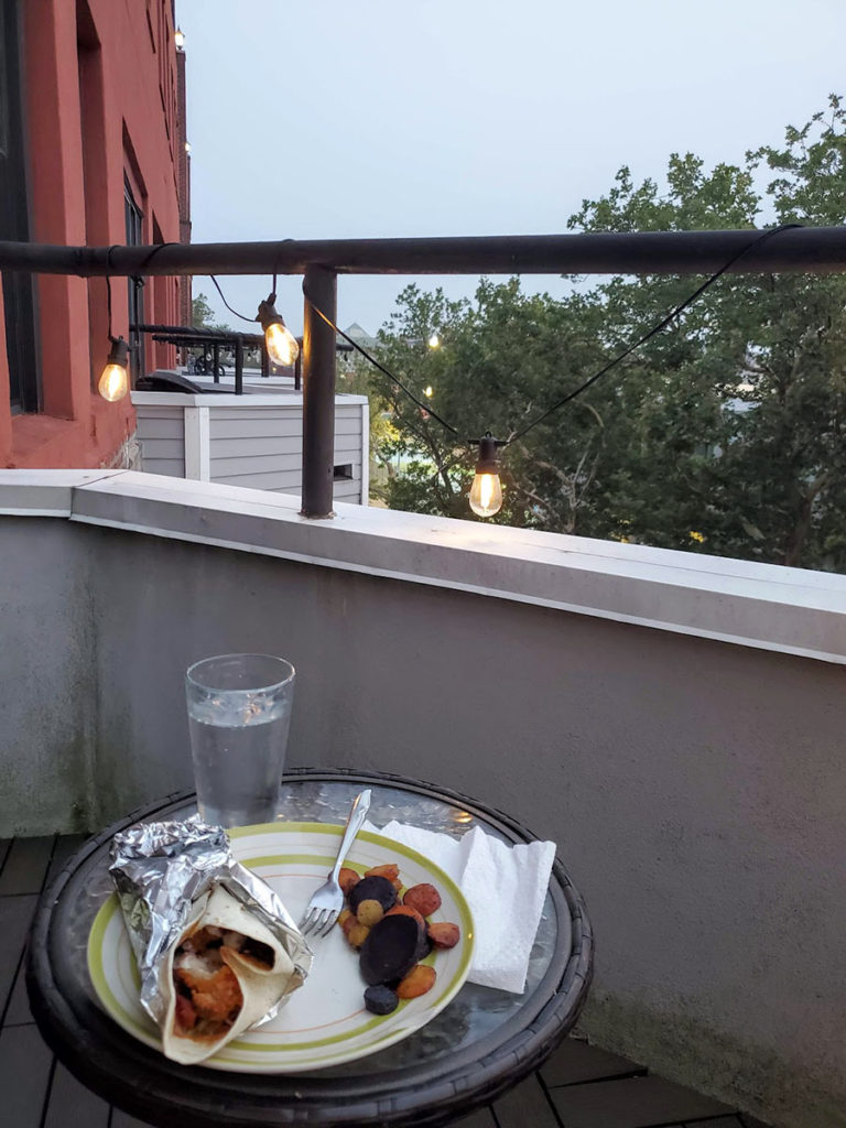Eat Dinner Alone on Balcony in NYC