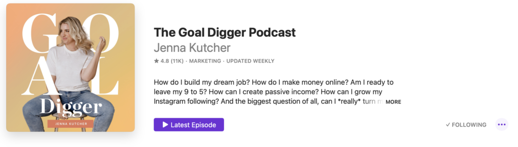 The Goal Digger Podcast Jenna Kutcher