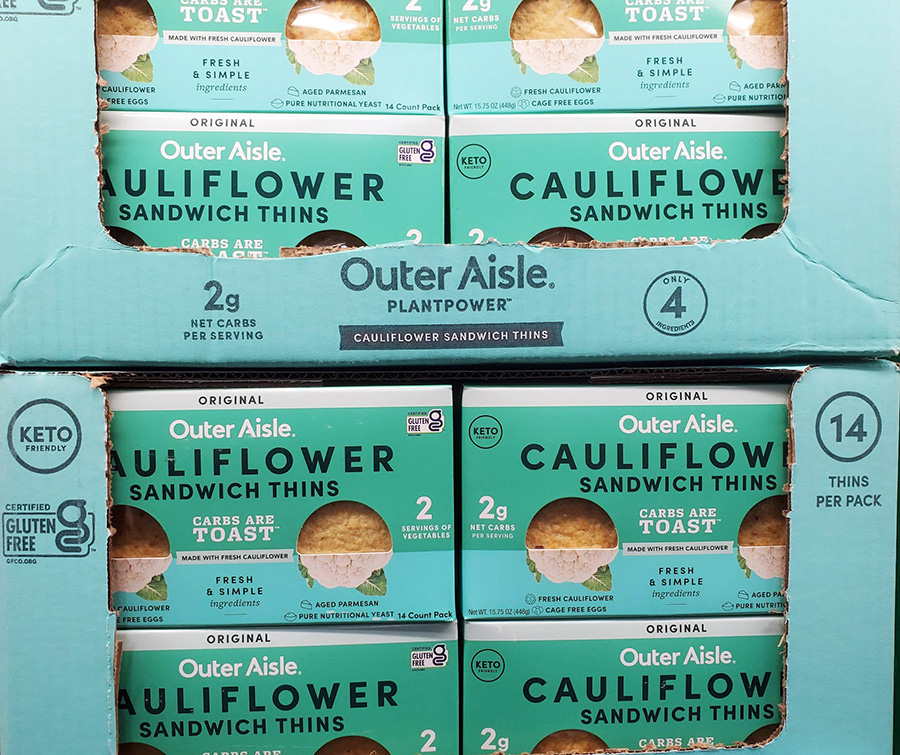 Cauliflower Thins, healthy bread alternative at Costco