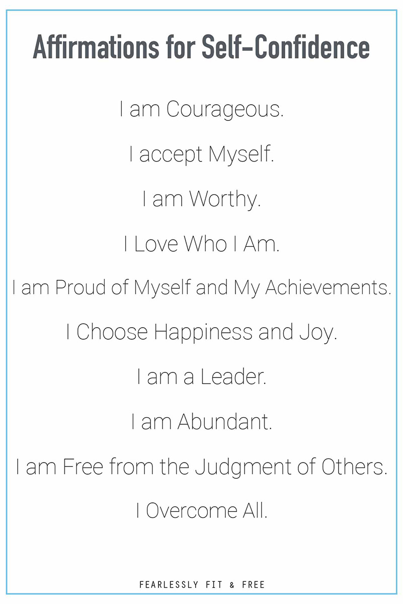 70 Affirmations for Self-Confidence that will Change Your Life ...