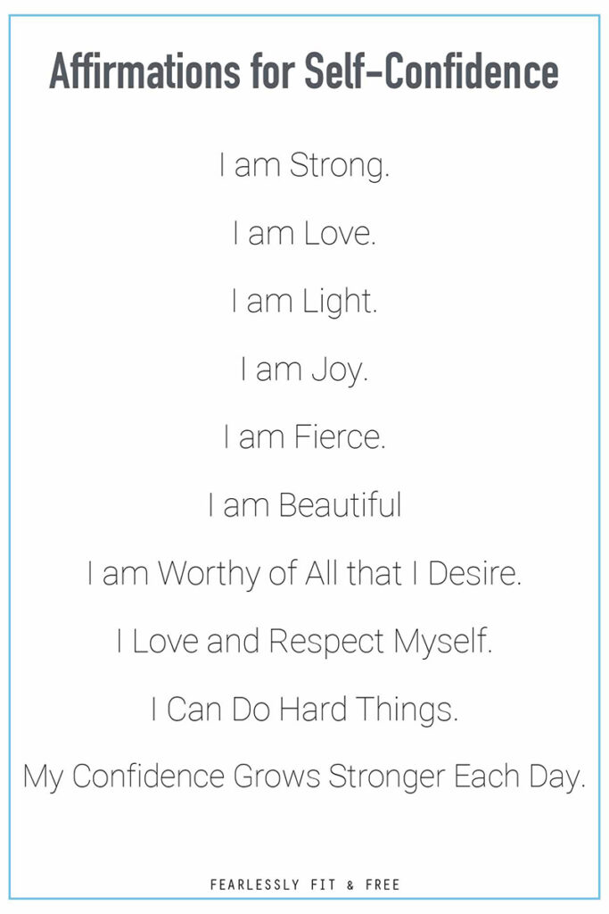 Affirmations for Self-Confidence