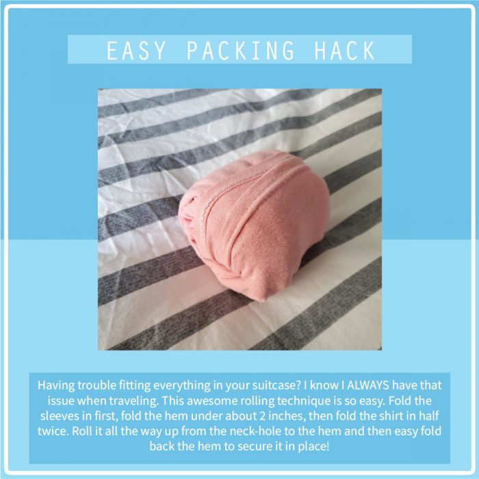 MARCH EASY T-SHIRT CLOTHING PACKING HACK