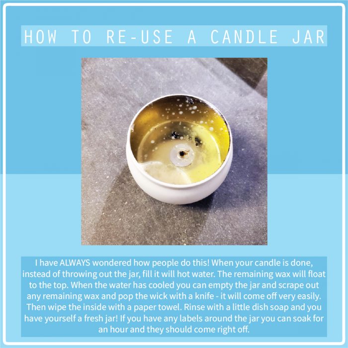 MARCH HOW TO REUSE A CANDLE JAR HACK