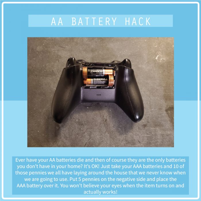 MARCH LIFE HACKS AA BATTERY TRICK
