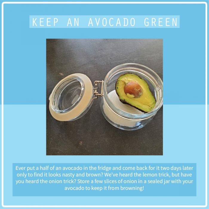 MARCH Life hacks keep avocado green